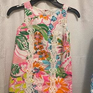 Lilly Pulitzer Pink and Green Floral Dress